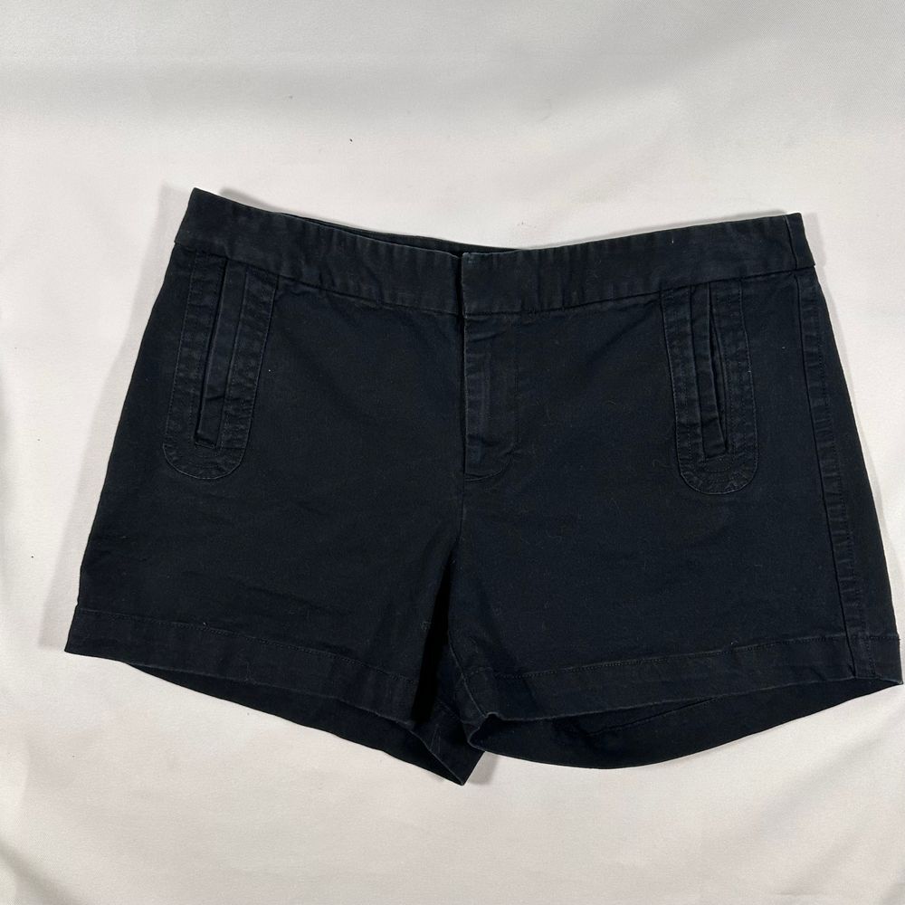 GAP Black Stretch Flat Front Cotton Spandex Shorts Womens size‎ 8